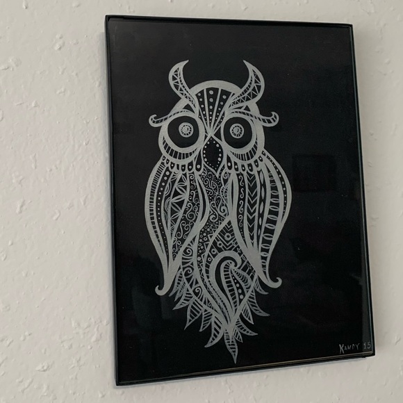 Lovely Star Original Owl Painting - Picture 2 of 10